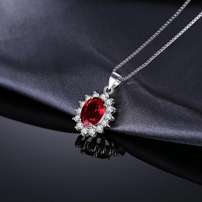Collana alone classico rubino | Oro bianco