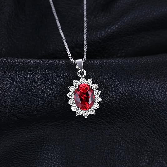 Collana alone classico rubino | Oro bianco