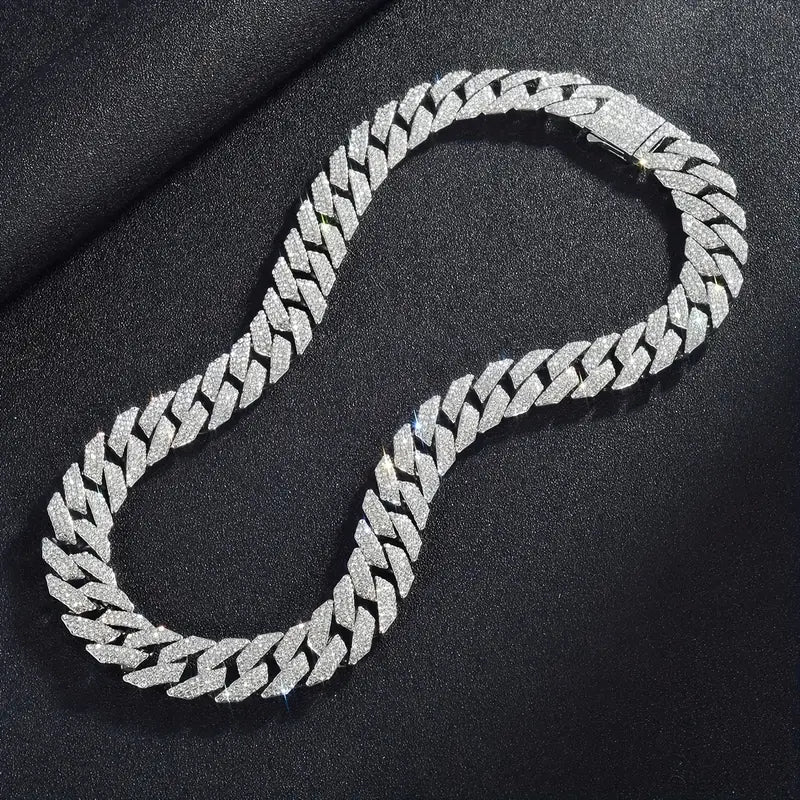 Collana Cubana Iced-Out da Uomo 15mm