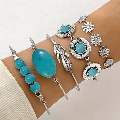 Set di 5 bracciali bohémien vintage