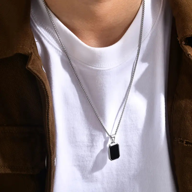 Collana Lussuosa con Ciondolo Pietra Occhio di Tigre Turchese