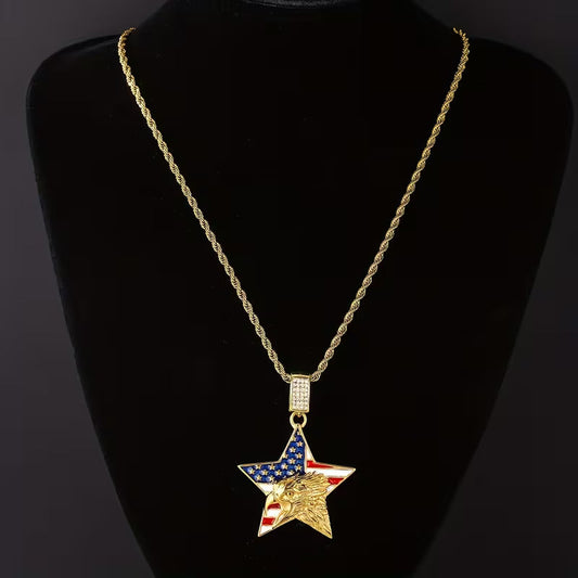 Collana con Ciondolo Stella Cimelio della Libertà Celeste