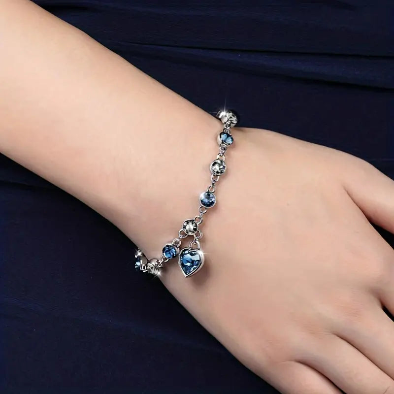 Bracciale bagliore Ocean Heart | Oro bianco
