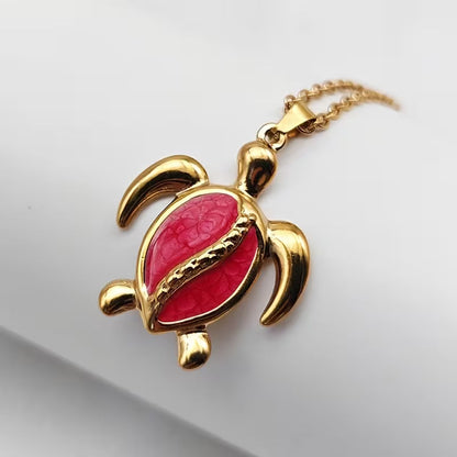Collana con Ciondolo Tartaruga Marina delle Maree Dorate