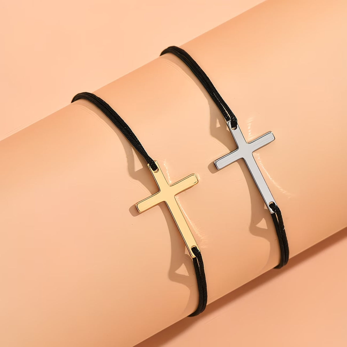 Bracciale di coppia croce intrecciata