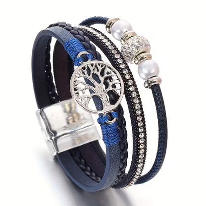 Elegante bracciale multistrato Albero della Vita