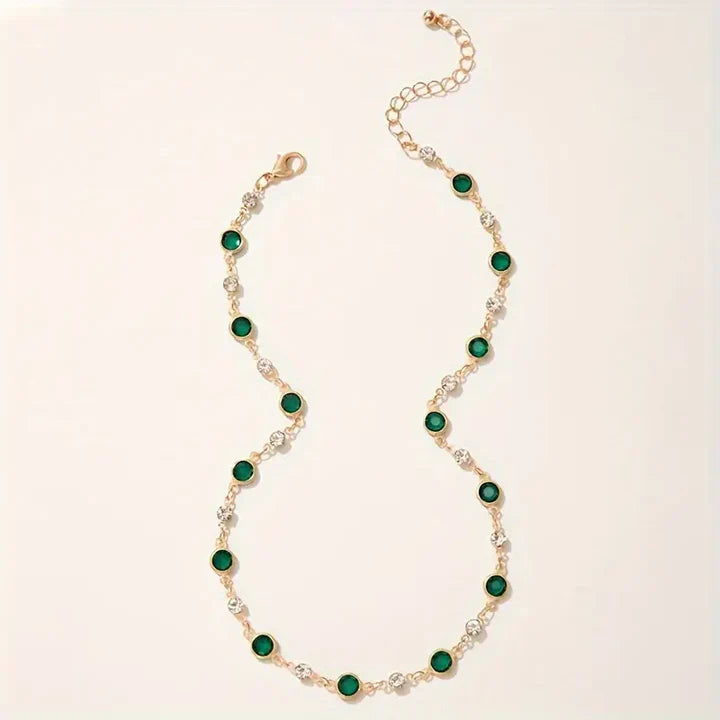 Collana con Ciondolo Verde Smeraldo