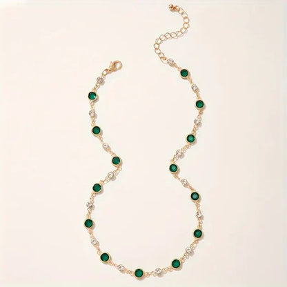 Collana con Ciondolo Verde Smeraldo