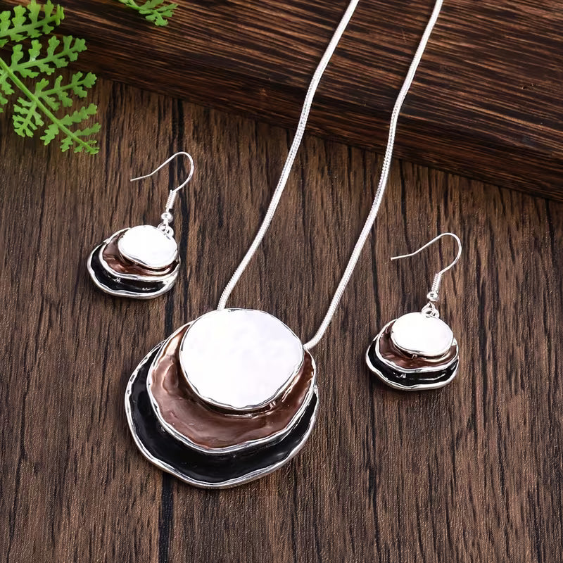 Set collana e orecchini bohémien smaltato