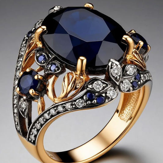 Anello Reale Zaffiro Mezzanotte