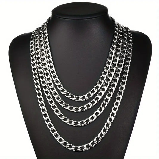 Collana a Catena Cubana alla Moda da Uomo
