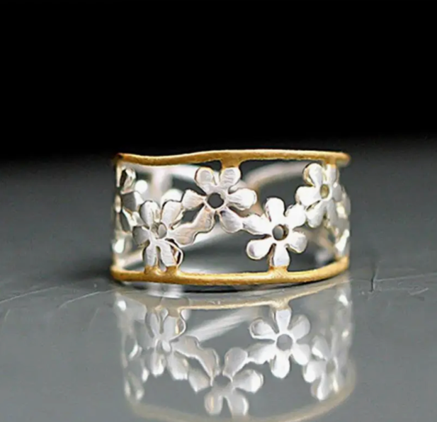 Design Prezioso di Gioielleria Emmaille Blumenring Vintage
