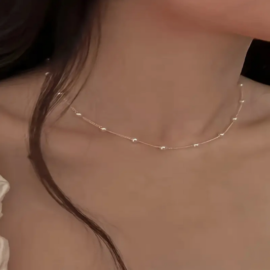 Collana Elegante Perle Stile Barocco Vintage in Oro