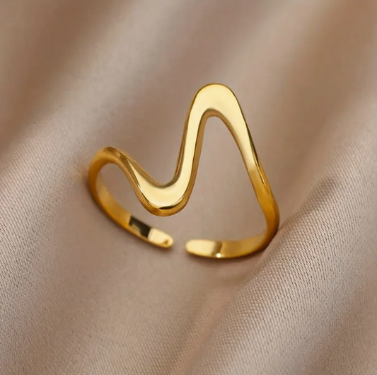 Anello Design Onda in Oro 18K