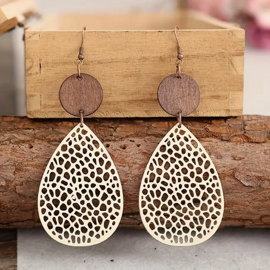 Orecchini Pendenti in Pelle Vintage