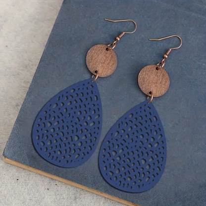 Orecchini Pendenti in Pelle Vintage