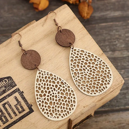 Orecchini Pendenti in Pelle Vintage