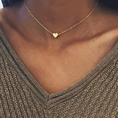 Ciondolo Cuore in Argento e Oro con Catena