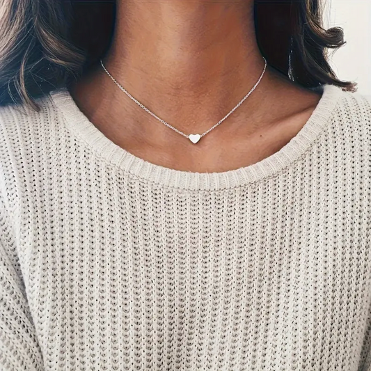 Ciondolo Cuore in Argento e Oro con Catena