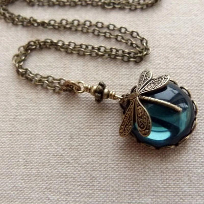 Collana con Ciondolo Libellula Vintage