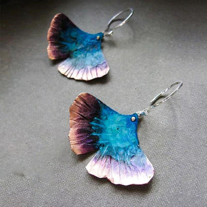 Orecchini boho farfalla blu in argento sterling