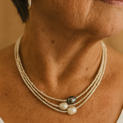 Collana Elegante con Ciondolo Perla Naturale