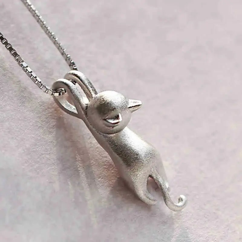 Collana Gattino Giocoso in Argento