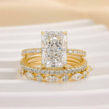 Set di 3 anelli nuziali Jaily | Oro bianco