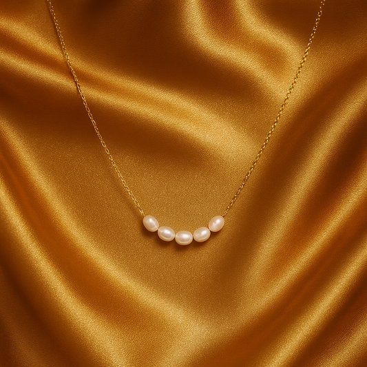 Collana Lussuosa Oro e Perle