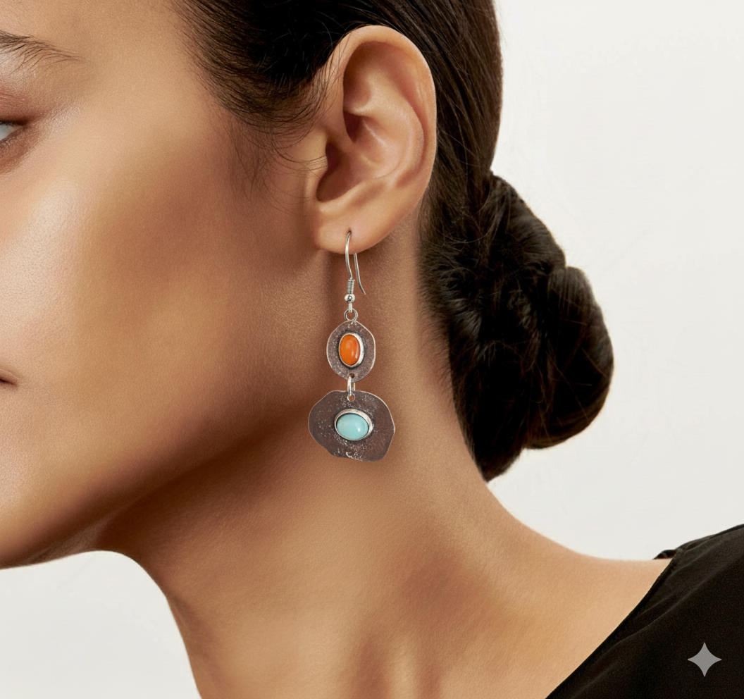 Orecchini Natura in argento vintage