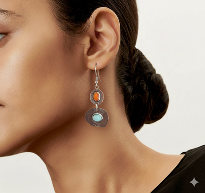 Orecchini Natura in argento vintage