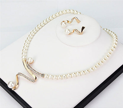 Set Collana + Orecchini con Perle Naturali