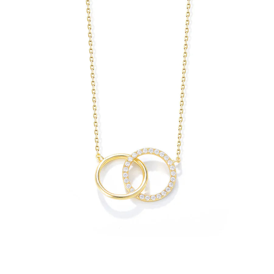 Collana con Zircone Cubico Cerchio Rotondo