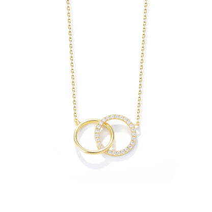 Collana con Zircone Cubico Cerchio Rotondo