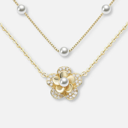 Collana a Strati Fiore di Perla
