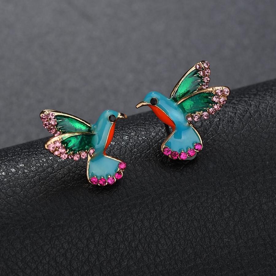 Orecchini colibrì di cristallo