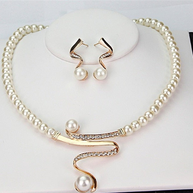 Set Collana + Orecchini con Perle Naturali