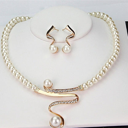Set Collana + Orecchini con Perle Naturali