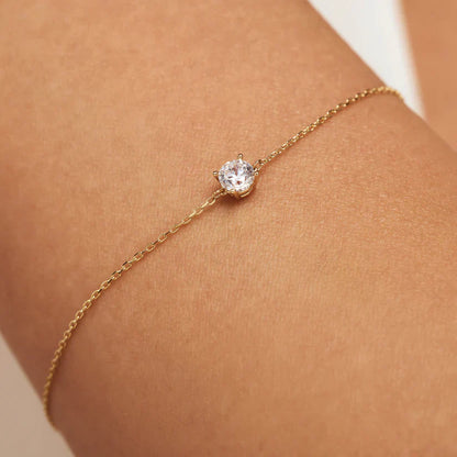 Bracciale con Pietra di Moissanite Cléa | Dorato