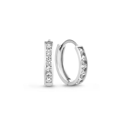 Set di orecchini pietra Dara Brillane | Oro bianco
