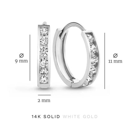Set di orecchini pietra Dara Brillane | Oro bianco