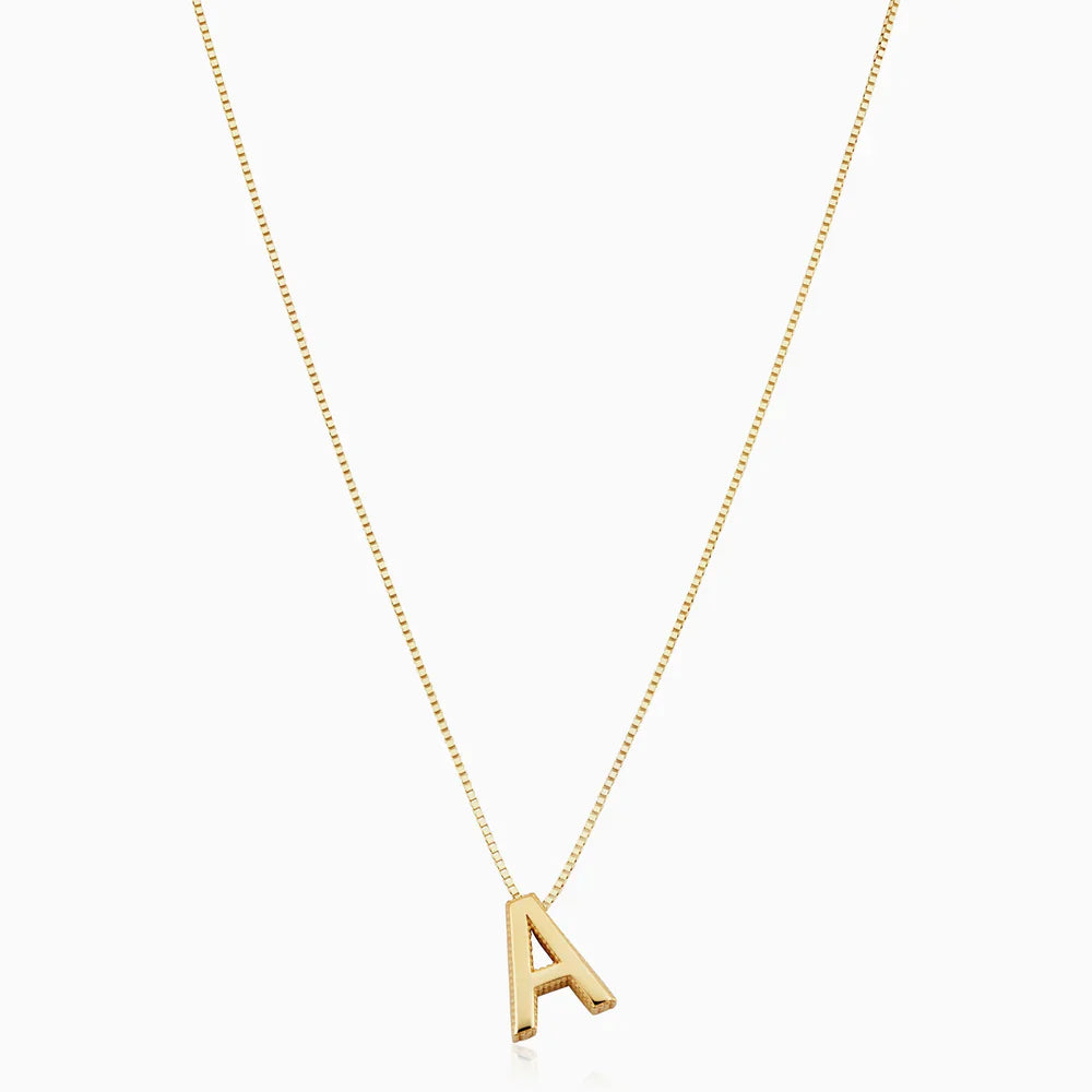 Collana con iniziali Love Letter | Oro bianco