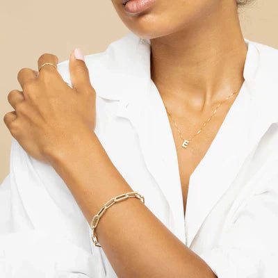 Collana con iniziali Love Letter | Oro bianco