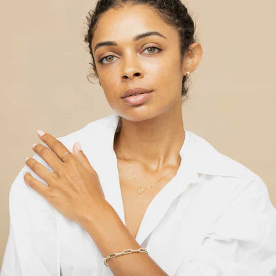 Collana con iniziali Love Letter | Oro bianco