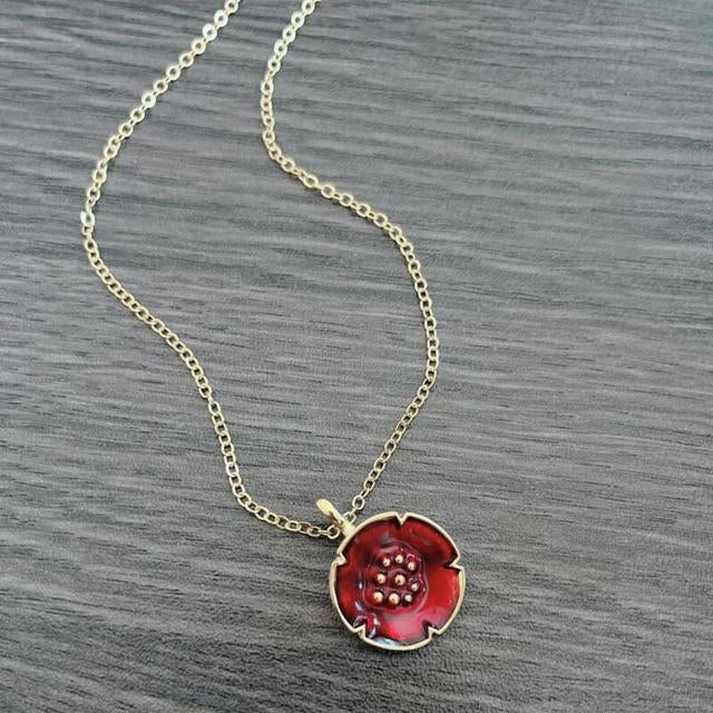 Collana Rossa Vintage in Oro