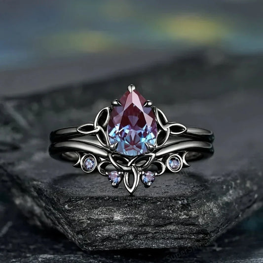 Anello a Strati di Ametista
