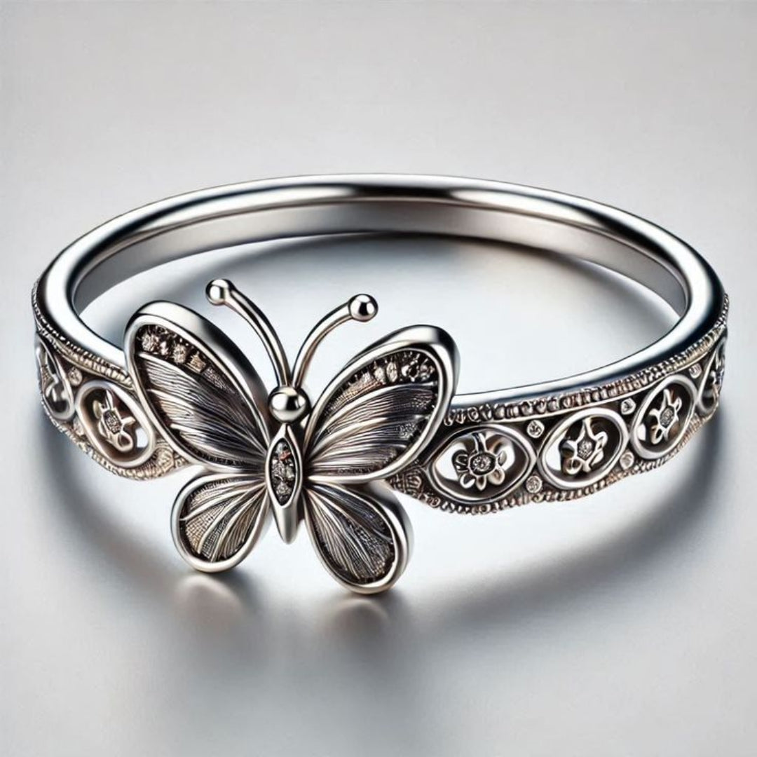 Anello farfalla esotica in argento