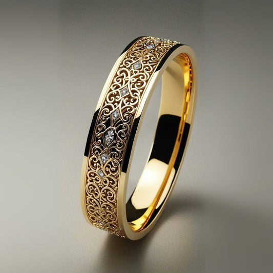Anello Esotico Fine Oro Cavo