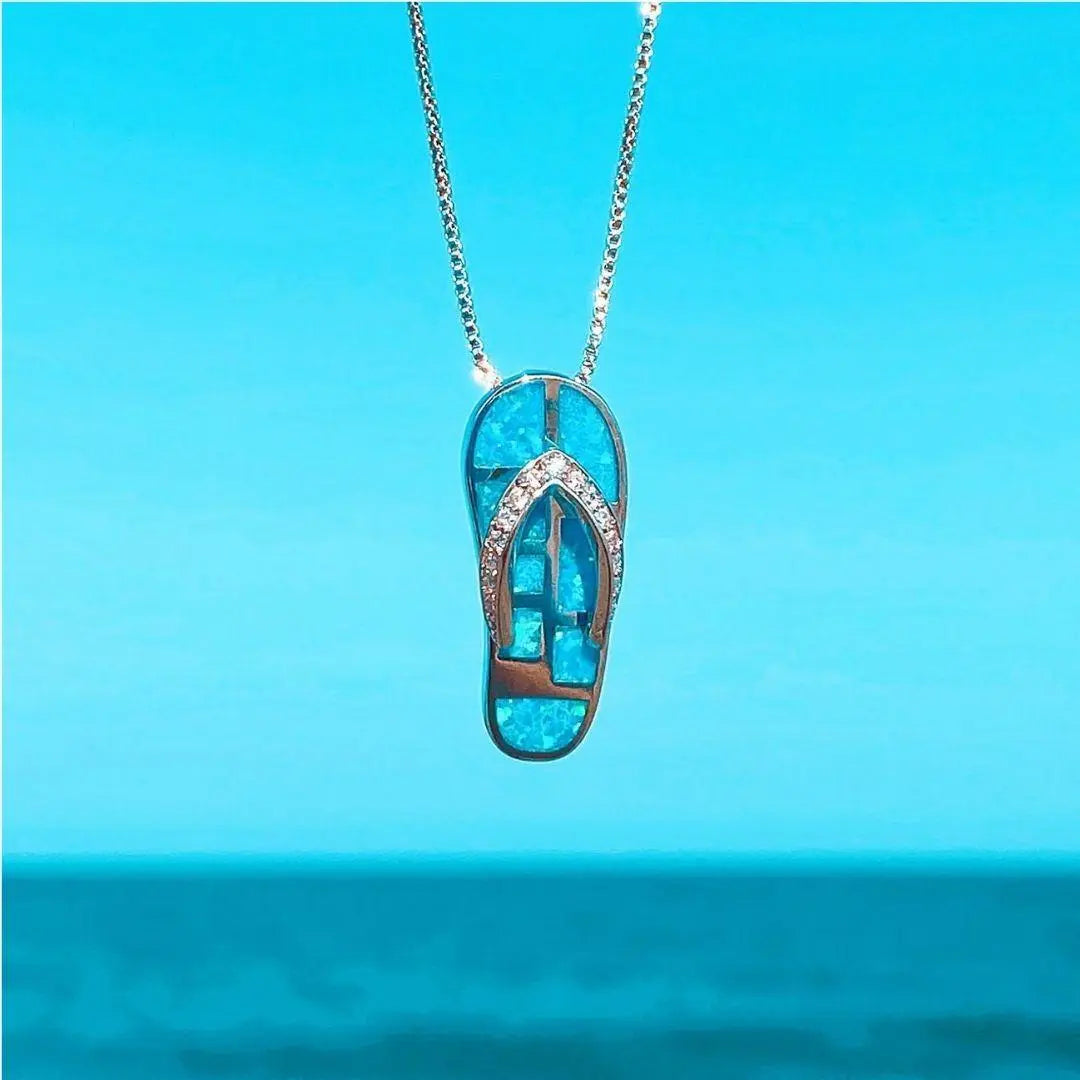 Collana Infradito in Opale e Argento