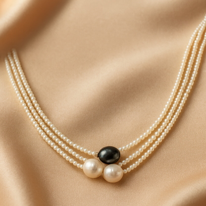Collana Elegante con Ciondolo Perla Naturale